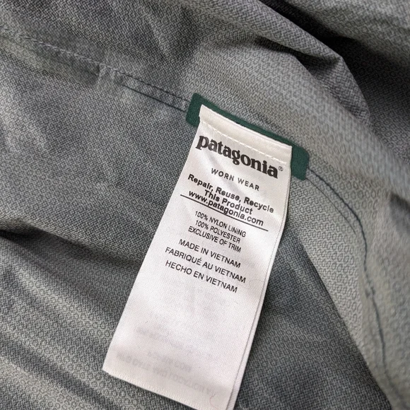 Patagonia Jacket Stretch Rainshadow h2no Packable Vented Rain Green Mens Small